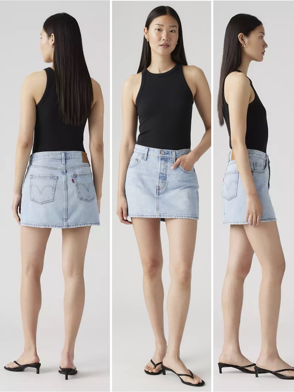 [Levi's] Icon Light Wash Denim Mini Skirt - Size 29
